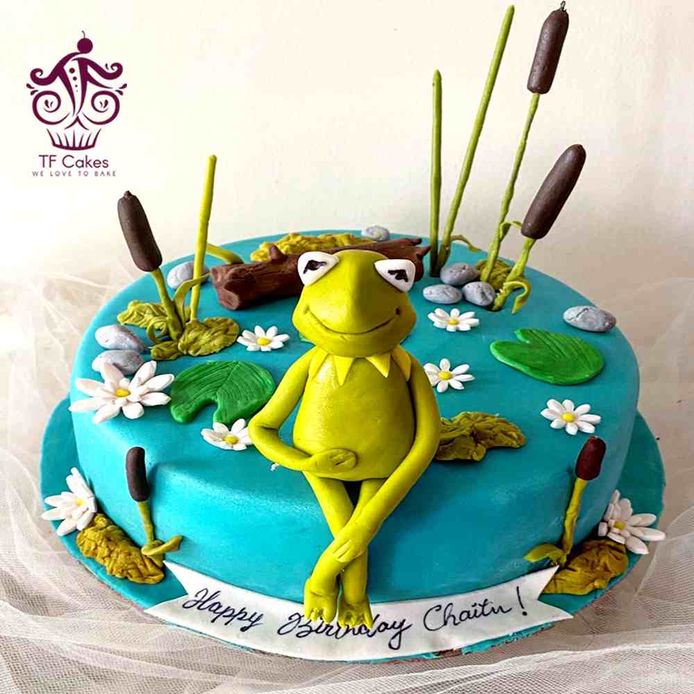 Pond Serenity Frog Cake