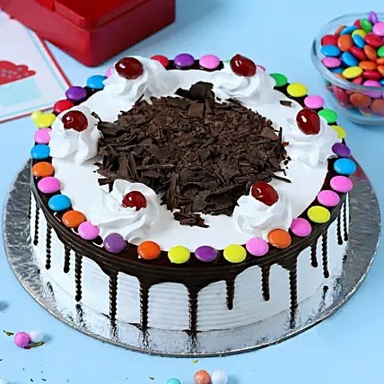 Gems On Top Black Forest Cake