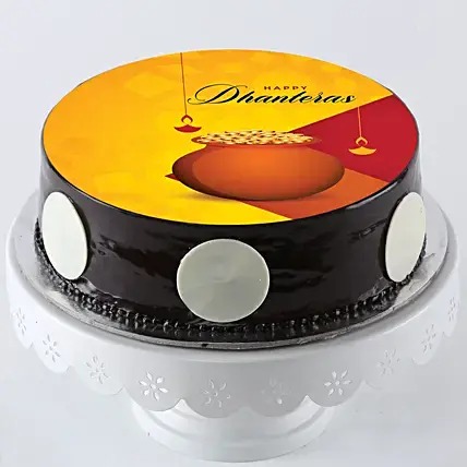 Dhanteras Chocolate Photo Cake