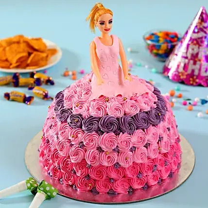 Barbie Cake Online | Barbie Birthday Cakes | Barbie Doll Cake - Indiagift