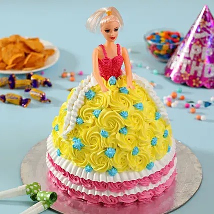 Rosy Barbie Cake Vanilla