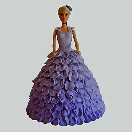 Dazzling Blue Barbie Cake