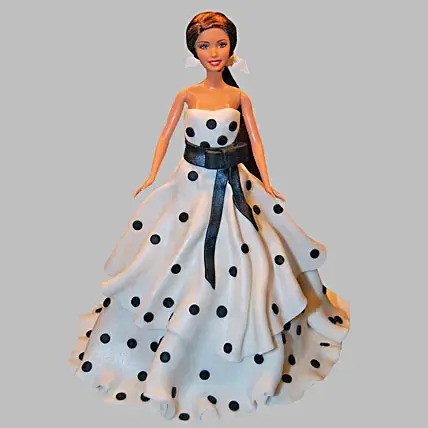 Polka Dots Dress Barbie Cake