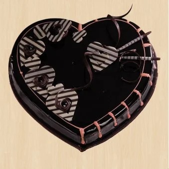 Heart Shaped Chocolate Truffle Cake