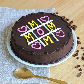 Mom Heart Mom Cake