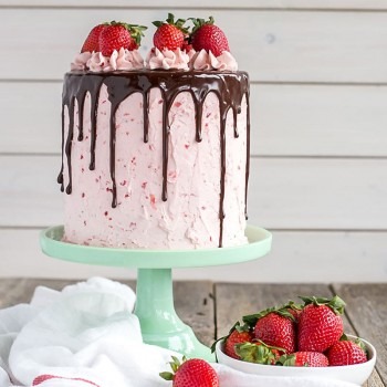 Strawberry Drip Cake