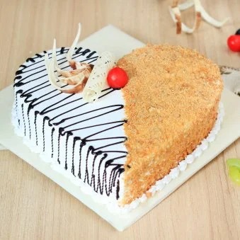 Half Heart Half Love cake