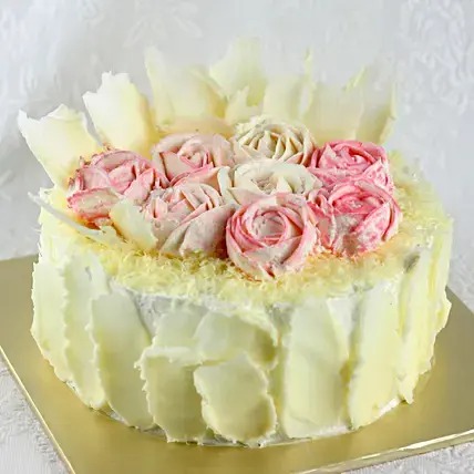 Rosy White Forest Cake