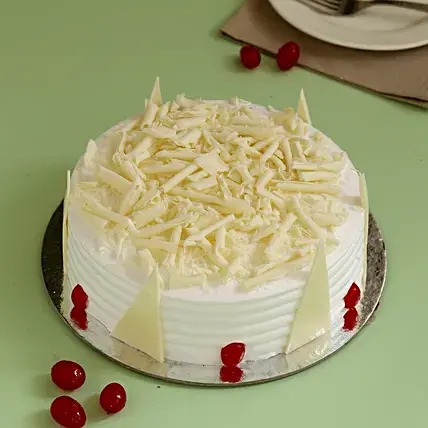 Tempting White Forest Cake