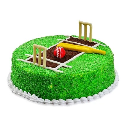 Cricket theme cake