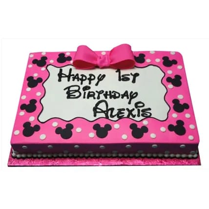 Pink Mickey Mouse Delight Cake