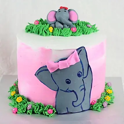 6 Layer Cute Elephant Chocolate Cake