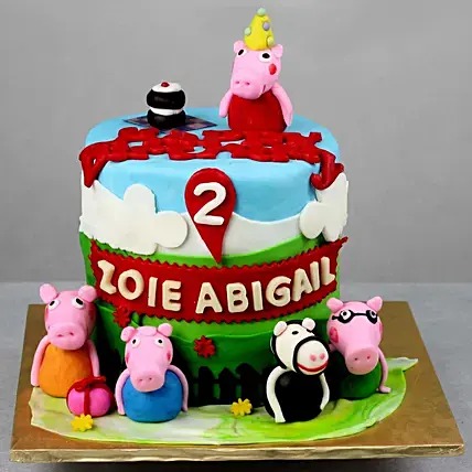 Peppa Pig Fondant Truffle cake