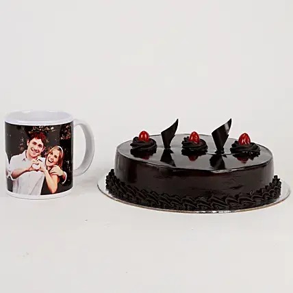 Delish Truffle Cake With Picture Mug