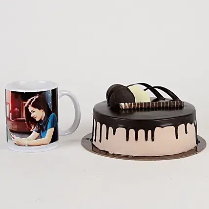 Creamy Chocolate Cake With Picture Mug