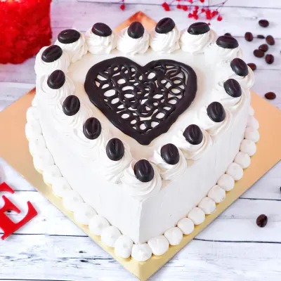 Heart coffee loving taste buds Cake