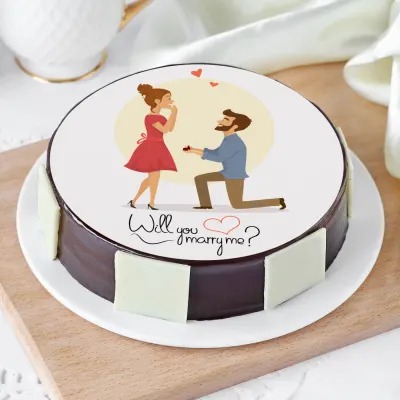Marry Me Proposal Cake