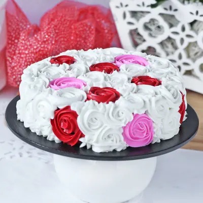 Colorful ROSES chocolate Rosette Cake