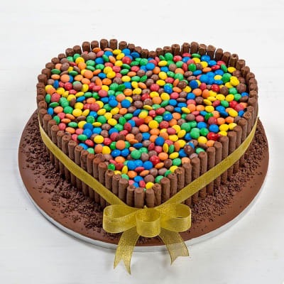 Heart Shape Fondant Cake with Gems