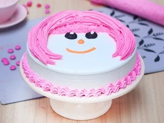 Pinky Smiley Cake