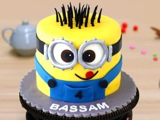 Round Shaped Minion Designer cake