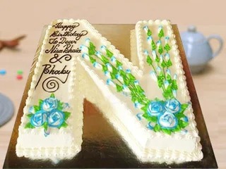 N Alphabet Cake