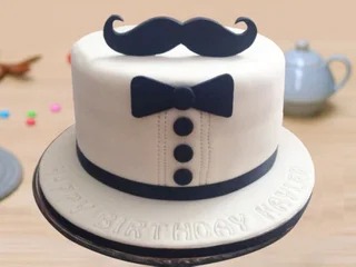 How to make a mustache cake // a step-by-step picture guide