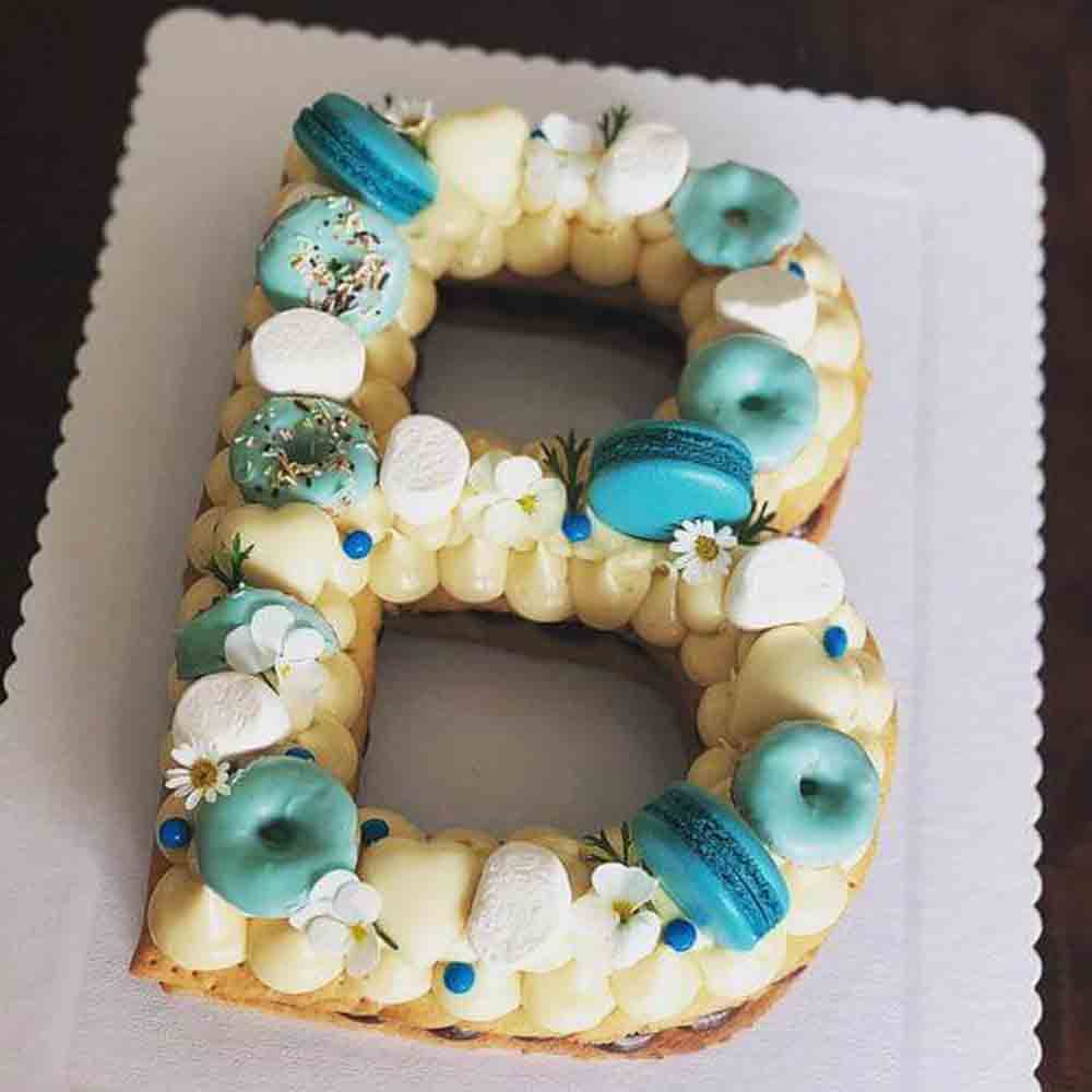 B Alphabet Cake