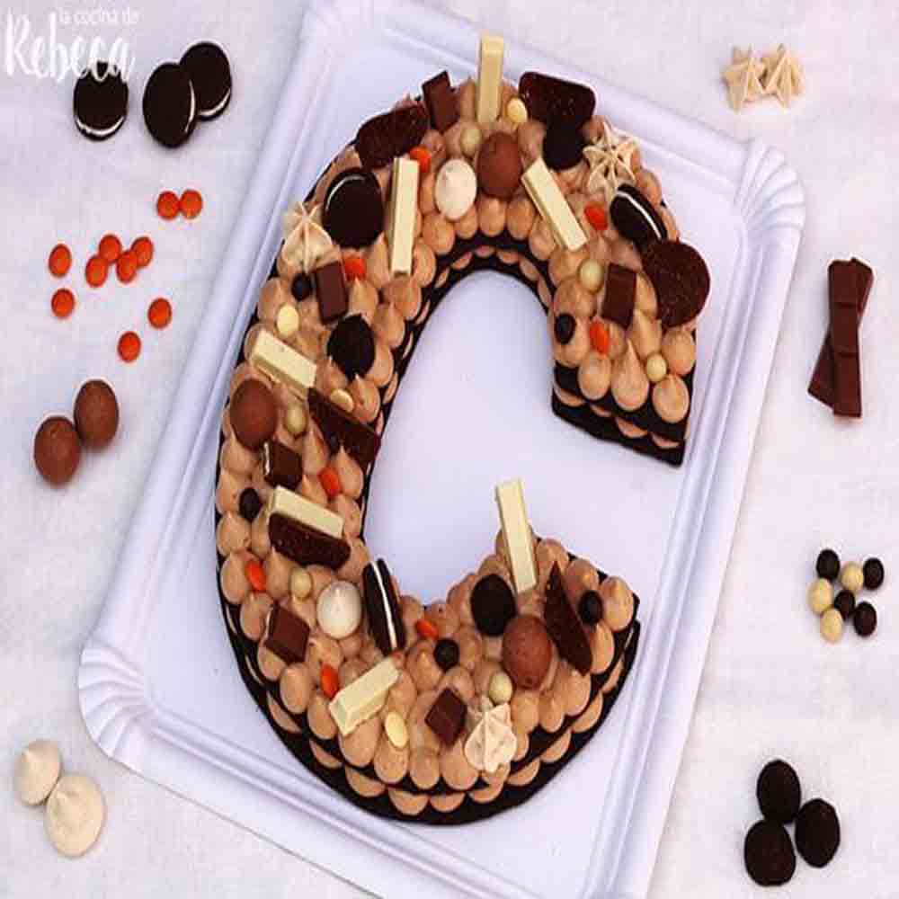 Chocolate Alphabet C Cake