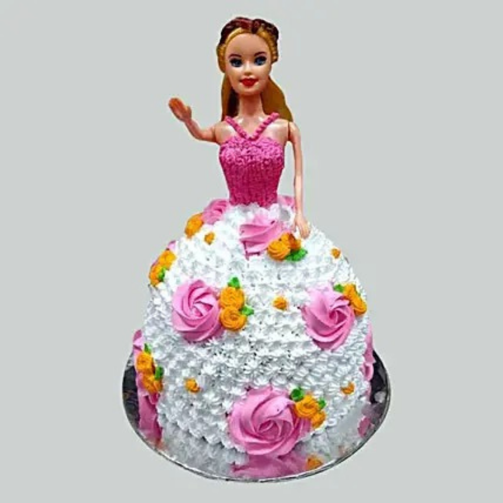 Floral Barbie Cake Vanilla