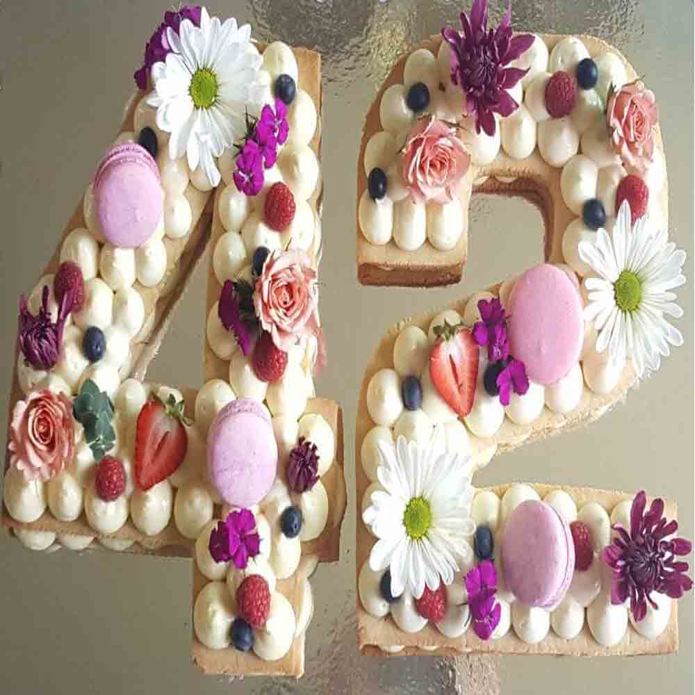42 Number Cake Order 42 Number Cake Online Tfcakes