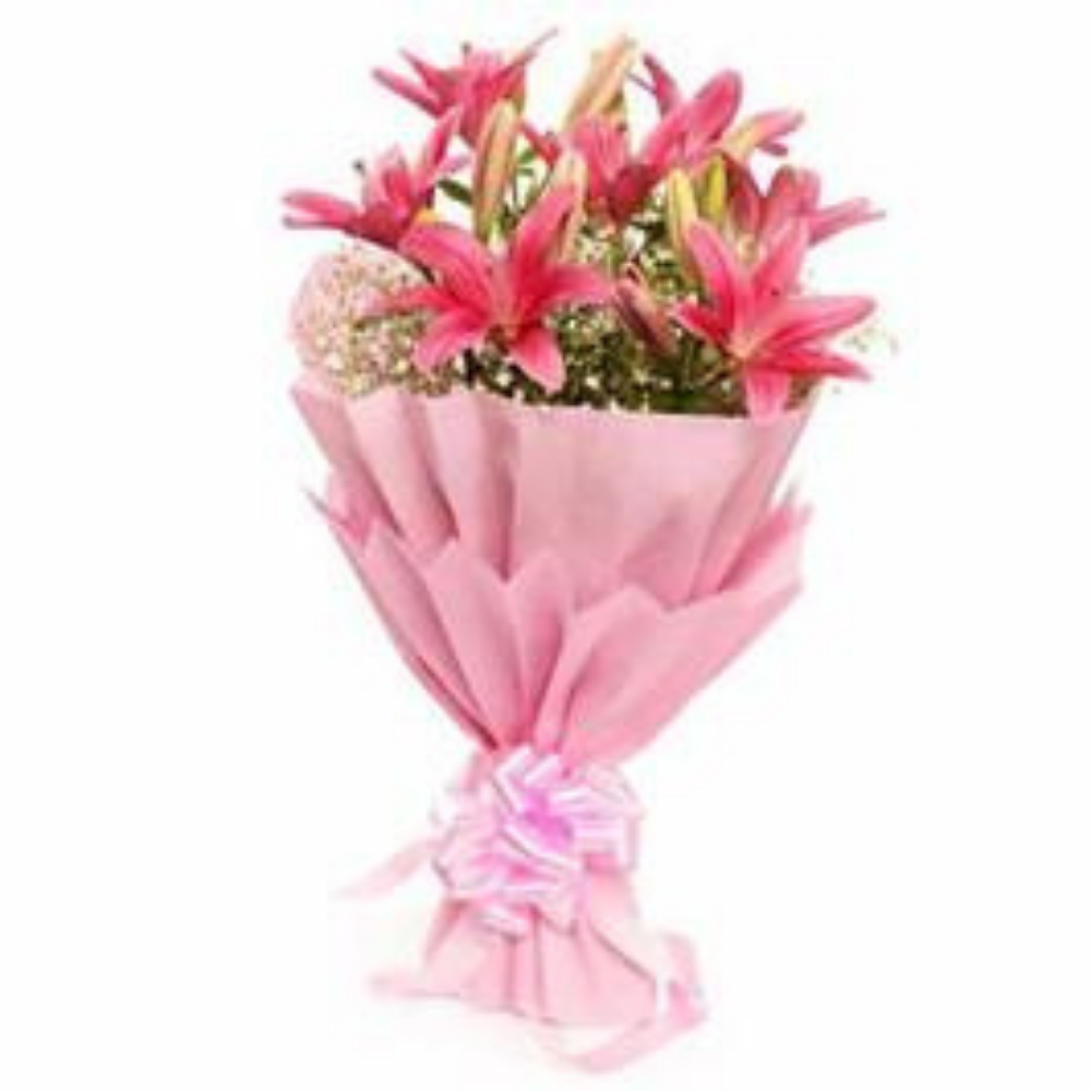Classic Pink Lily Bouquet