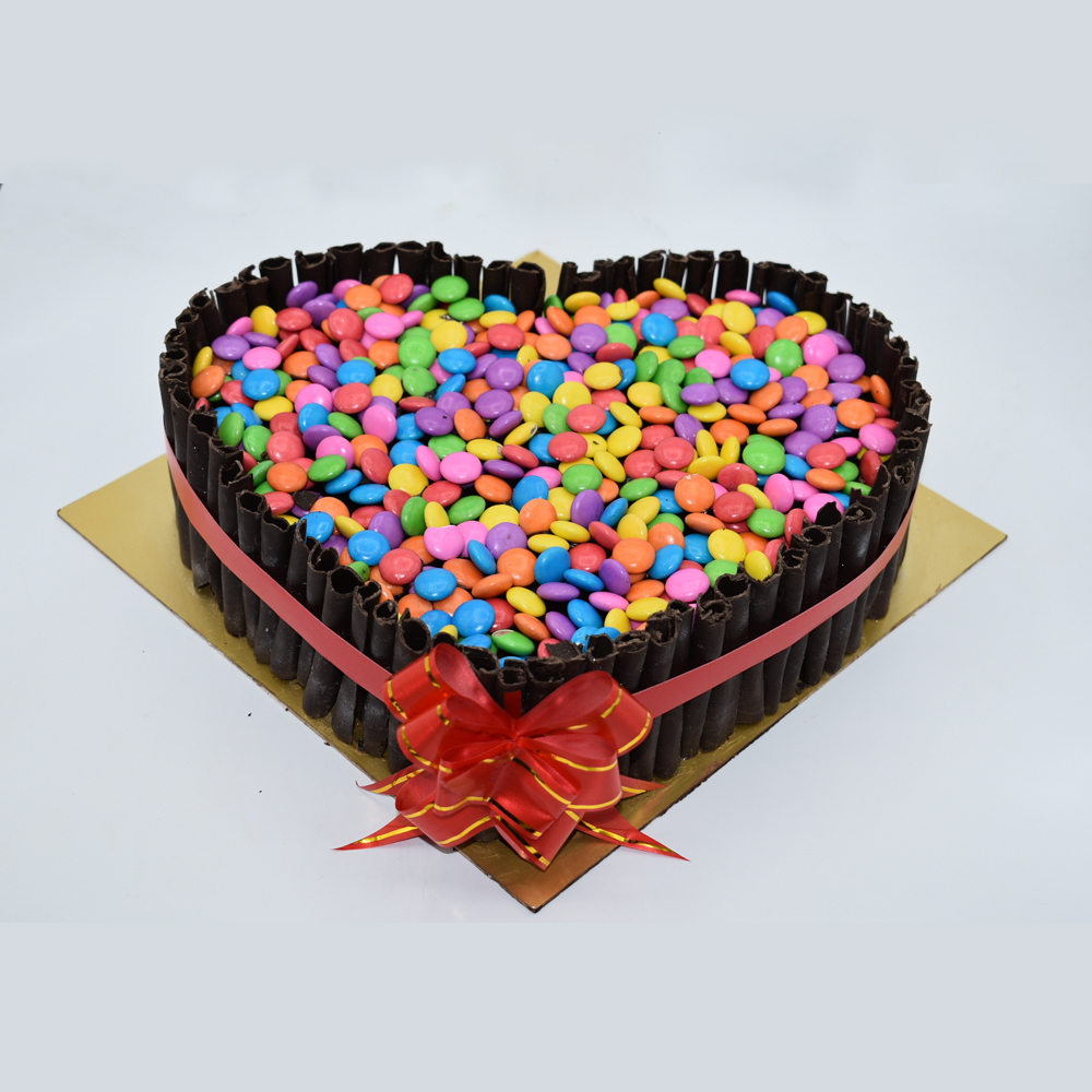 Gems Heart Shape Cake
