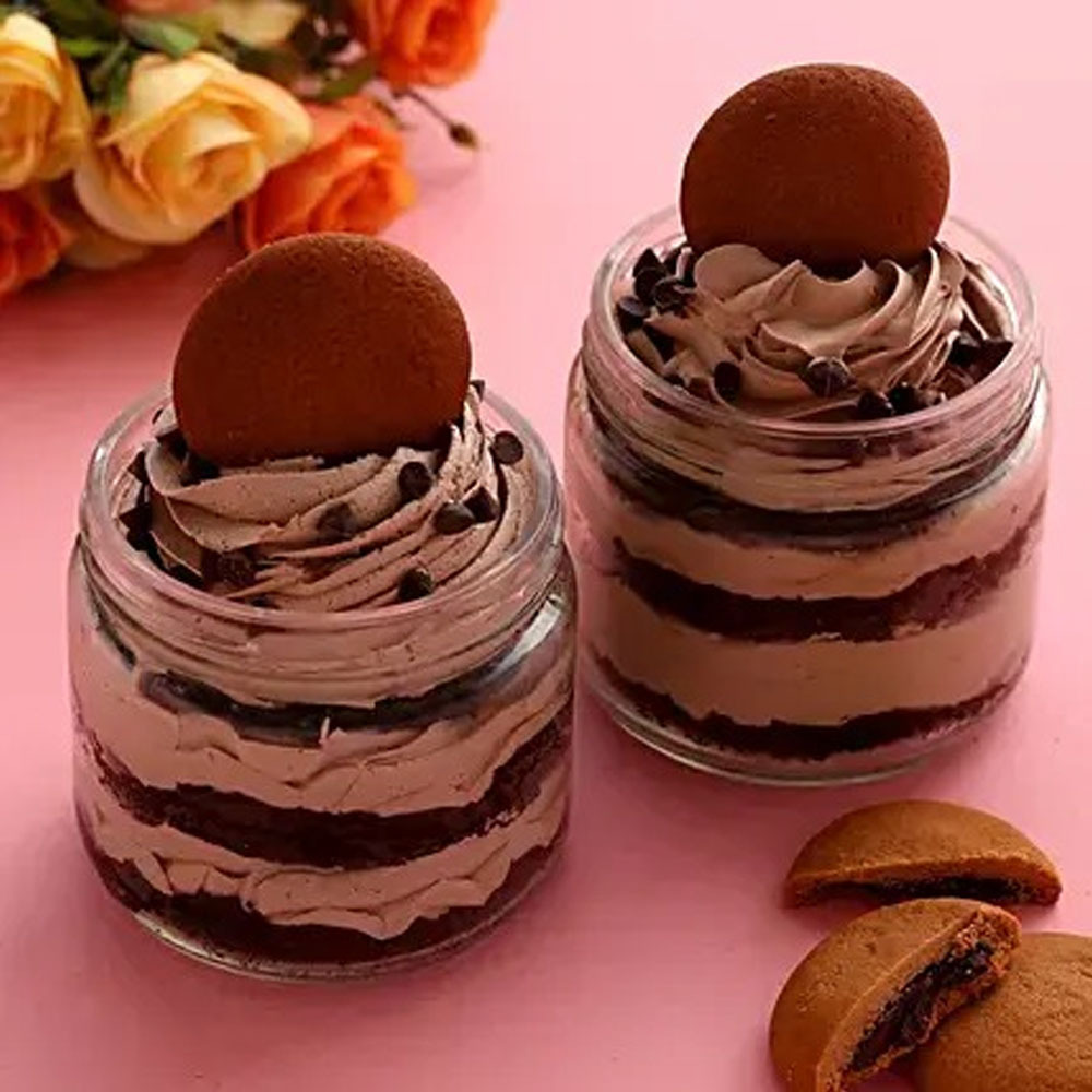 Choco Chip Dark Fantasy Cream Cake Jar Set of 2