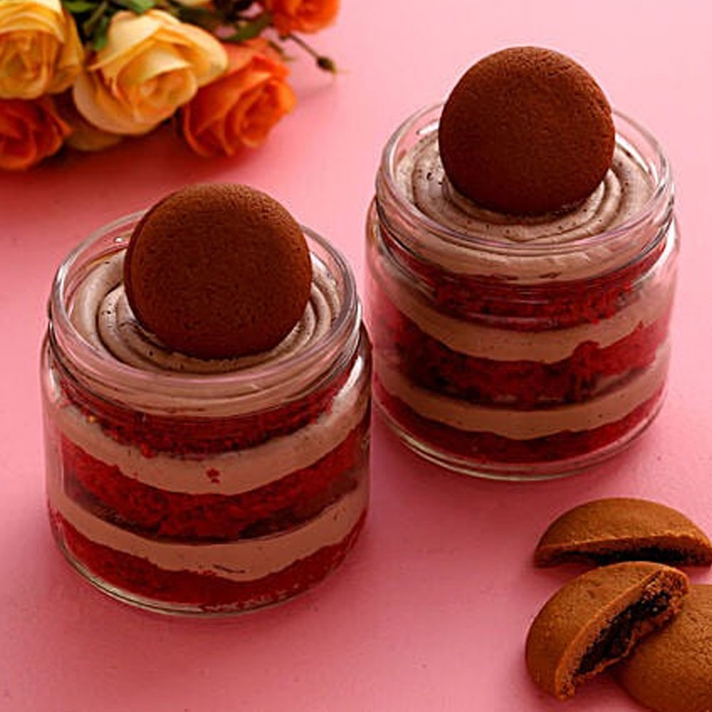 Red Velvet Dark Fantasy Cake Jar Set of 2