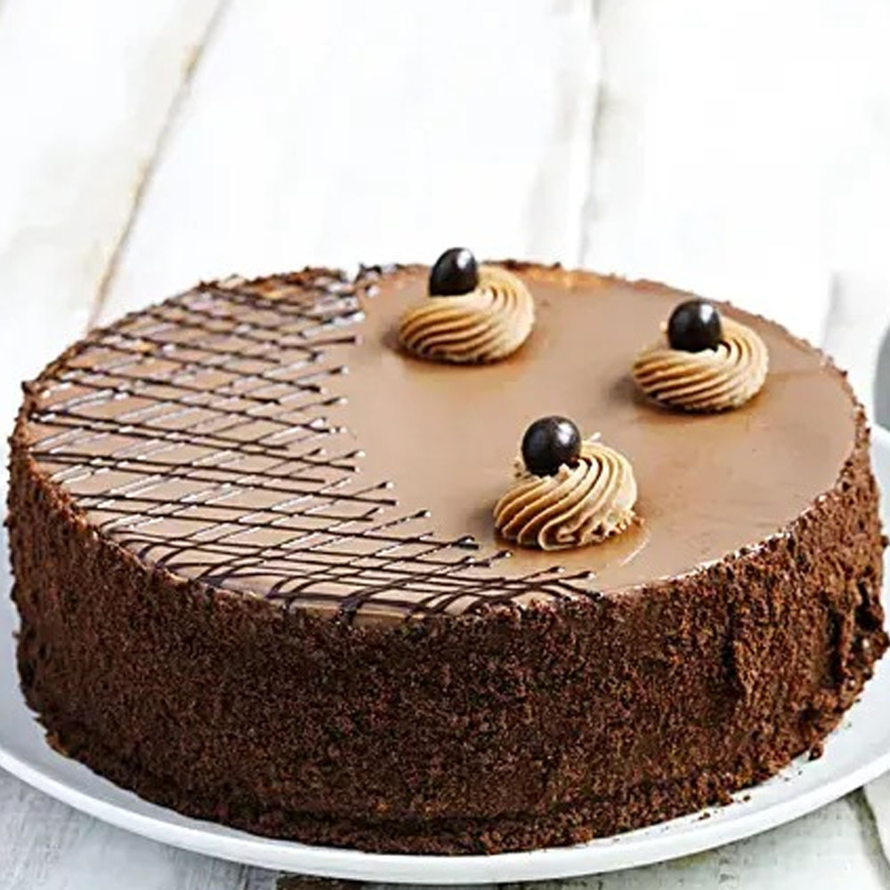 Round Coffee Cream Cake