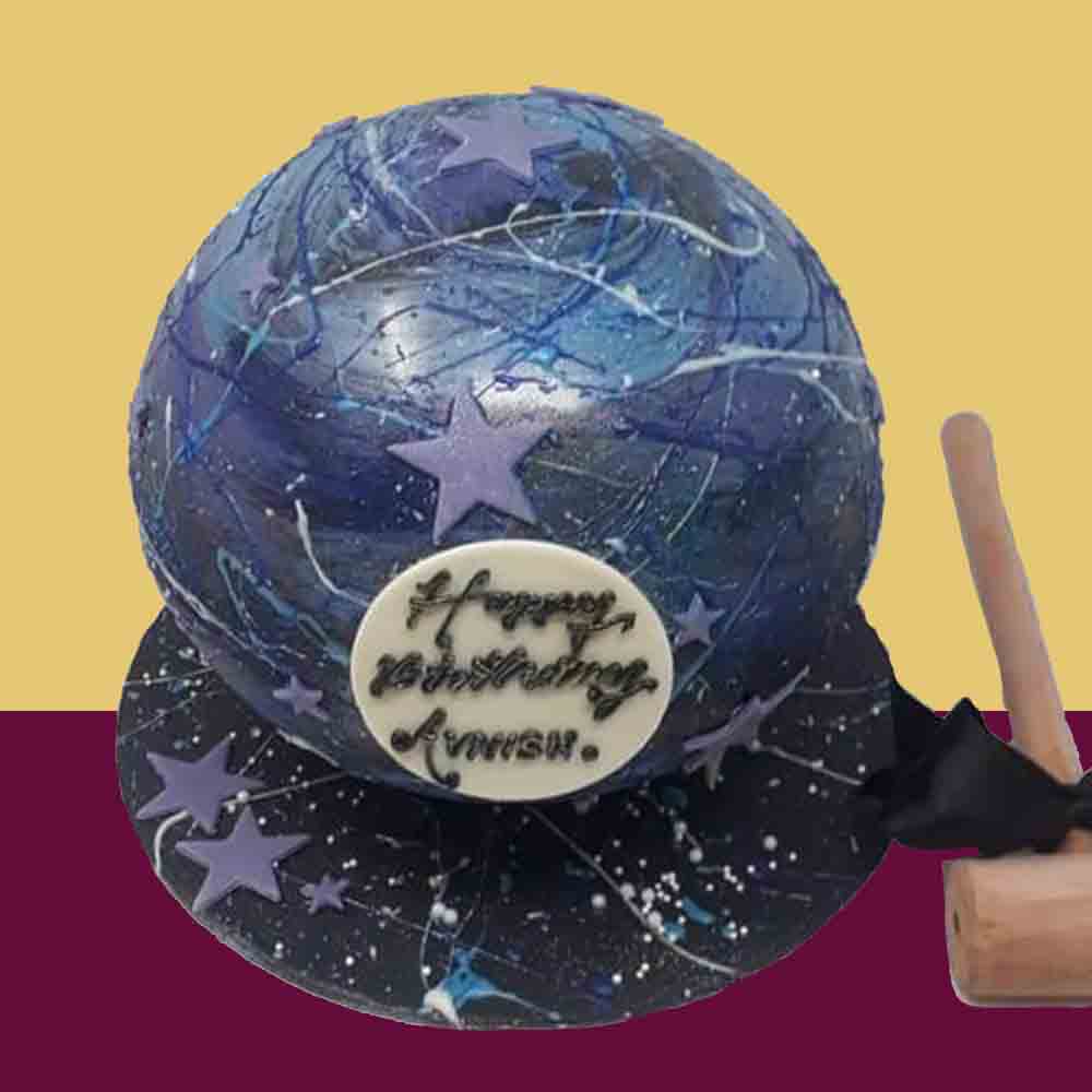 Star Galaxy Pinata Cake