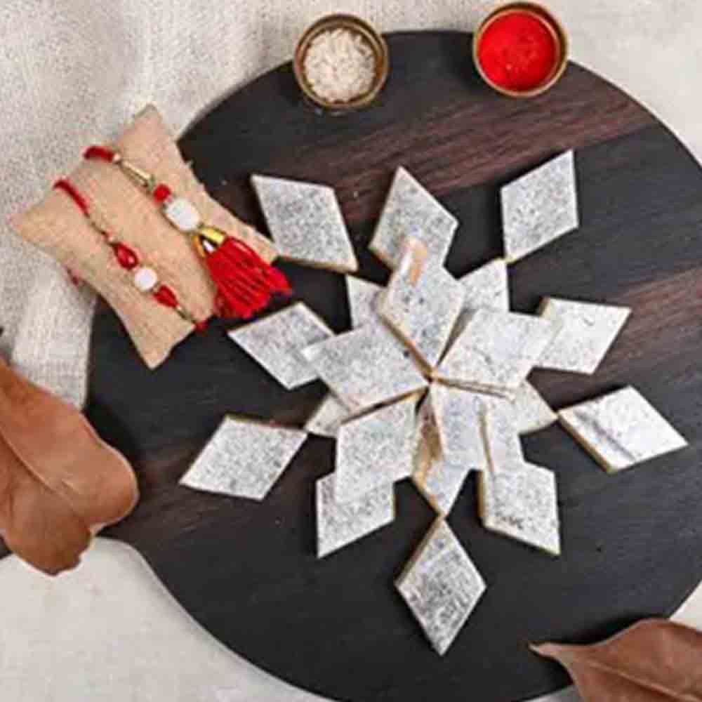 Kaju Katli Rakhi Set