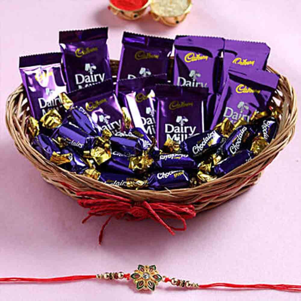 Rakhi with Beautiful Combos of chocolate