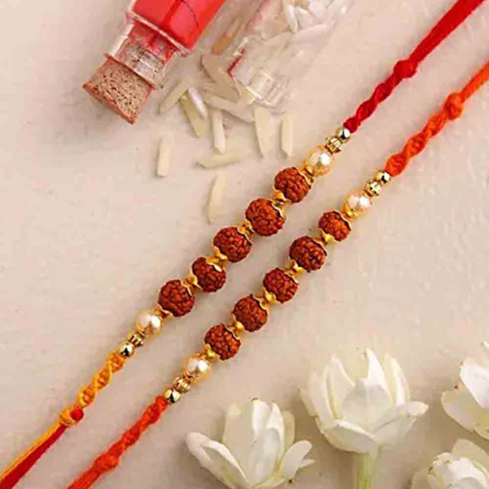 Set of 2 Rakhi Divine Rudraksha