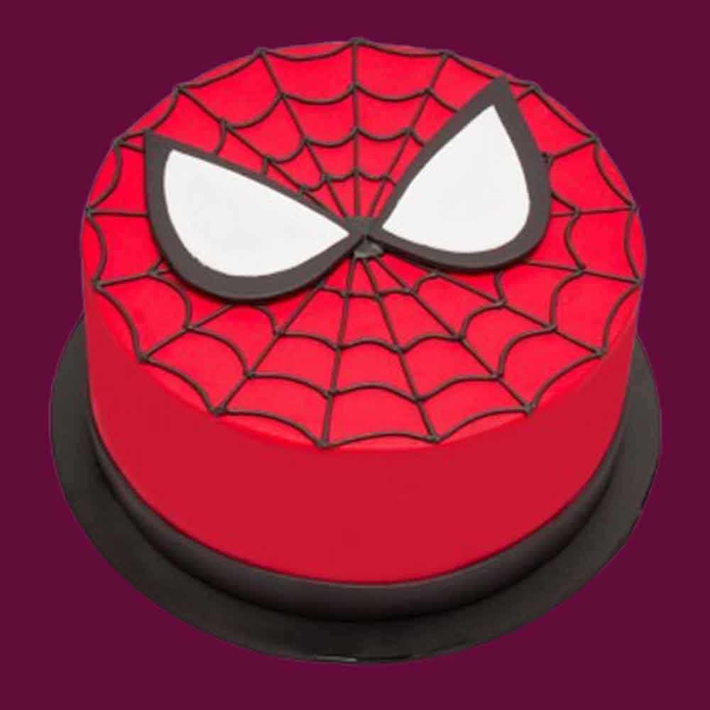 Spiderman Face Cake