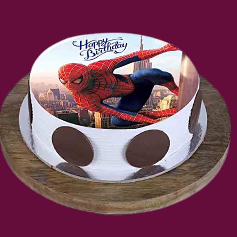 Spiderman Photo Cake