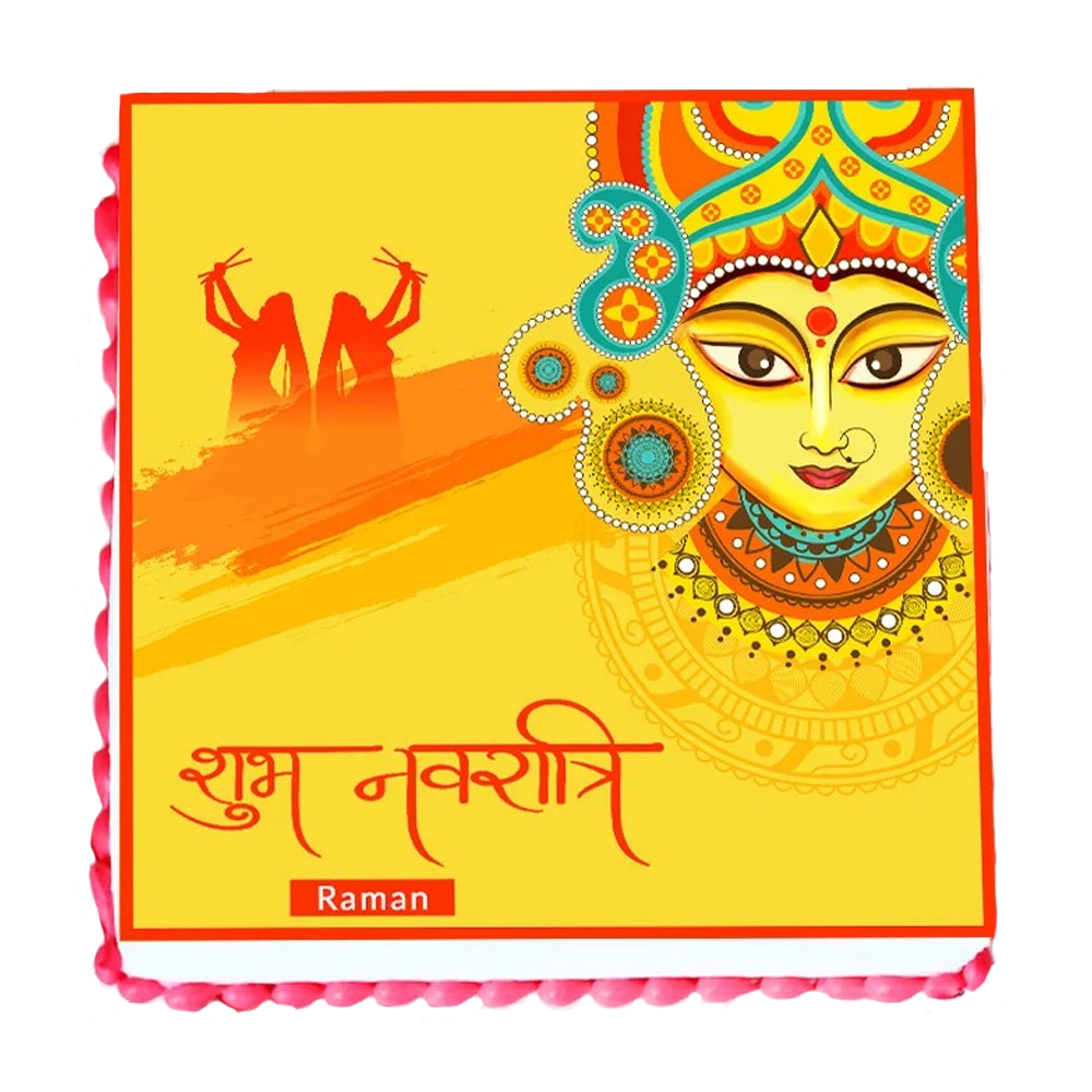 Navratri poster cake