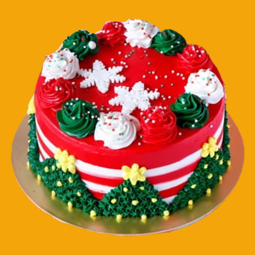 Christmas Theme Truffle Cake