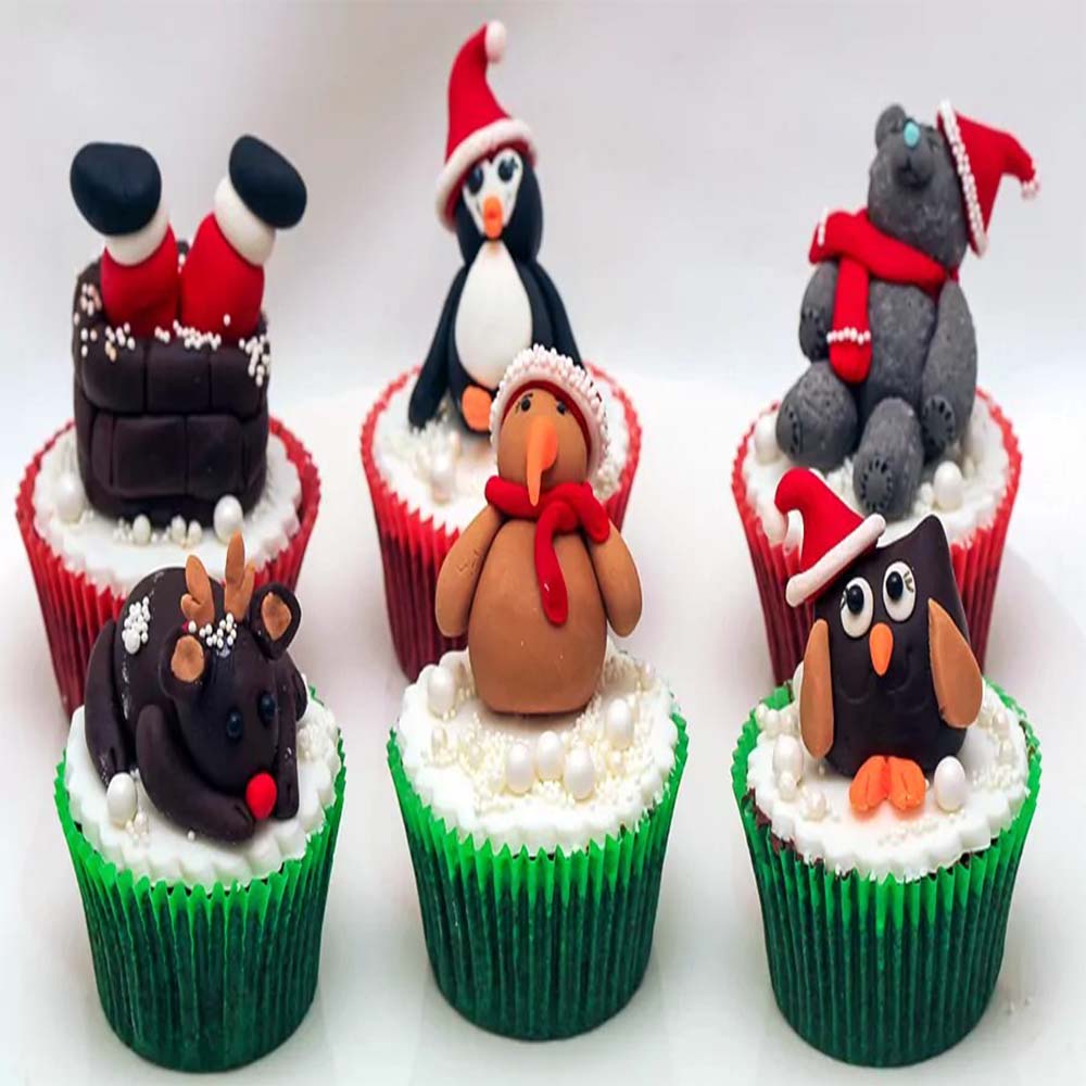 christmas themed cupcakes