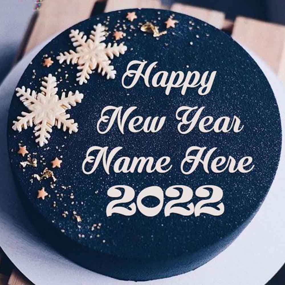 New Year Celebrations Chocolate Photo Cake