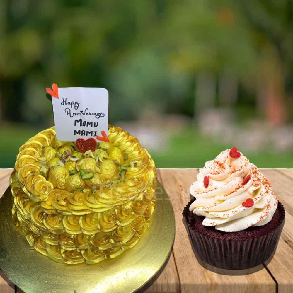 Rasmalai cake with CUPCAKE