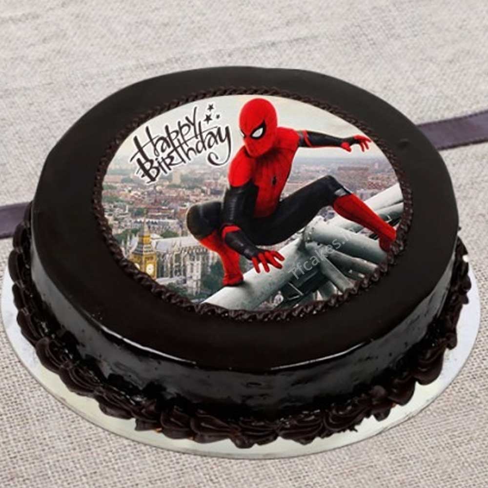 Spiderman Photo Cake