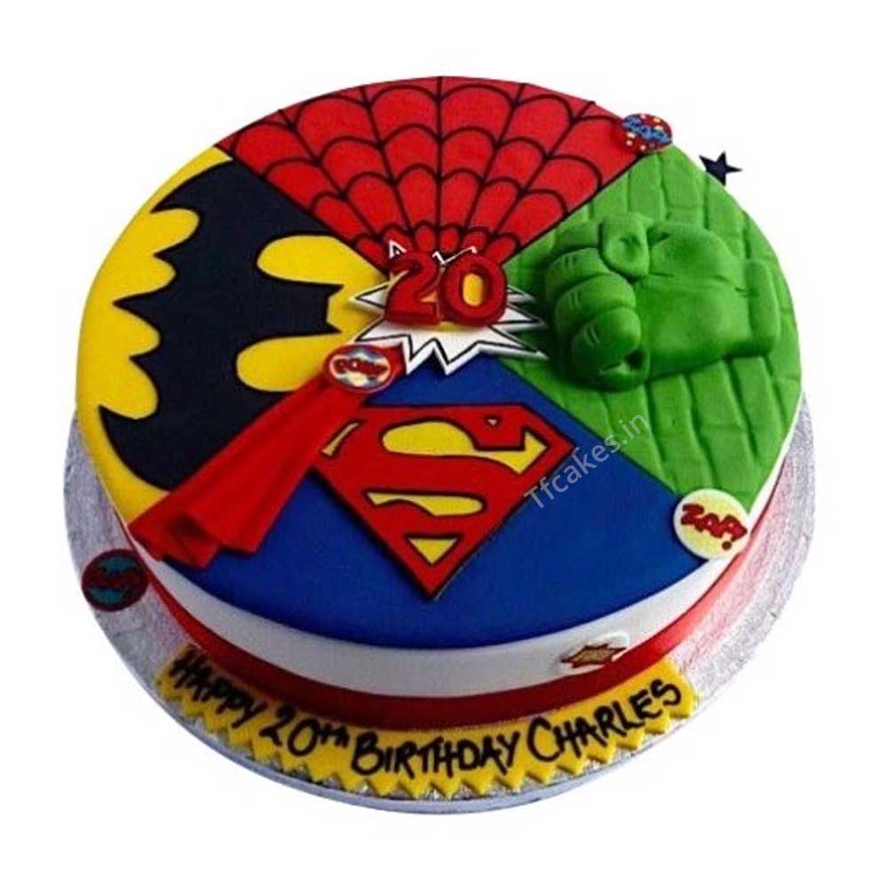 Spiderman superhero Cake