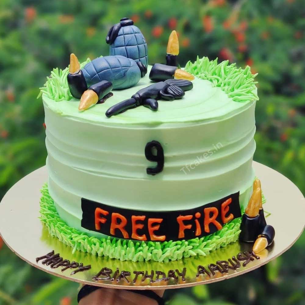 Free Fire Birthday Cake